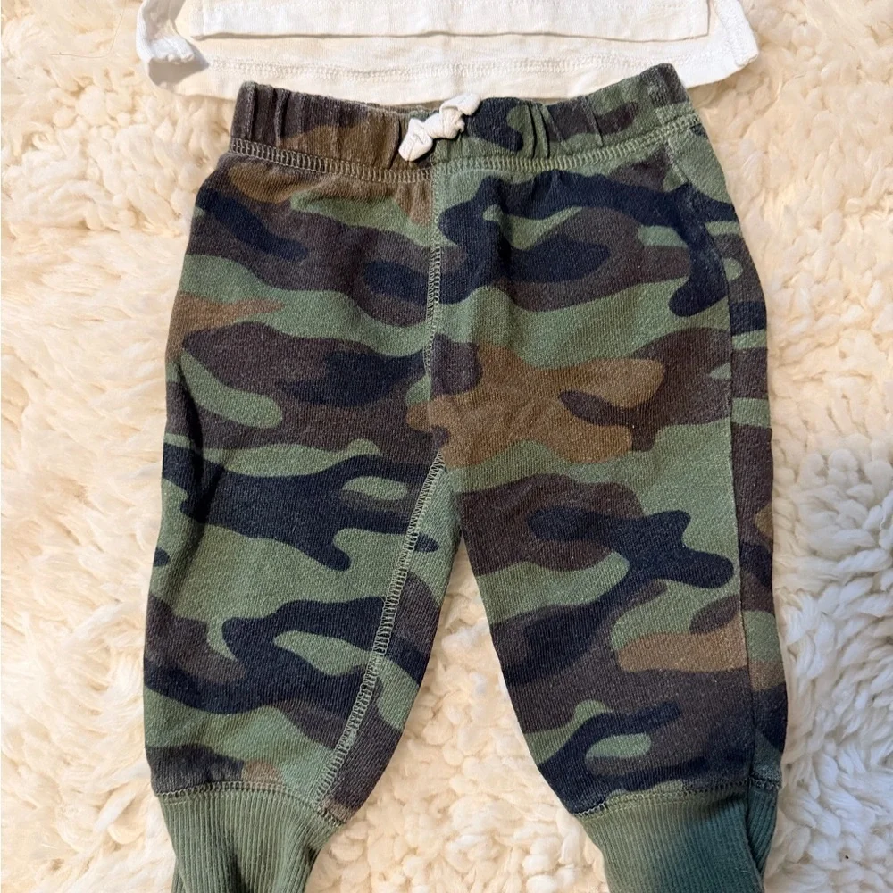 Carter's Green Camouflage Jogger outfit